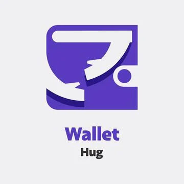 Wallet Hug Logo Stock Illustration