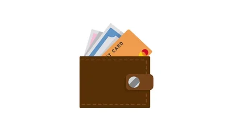 Wallet icon animation Stock Footage 142019067