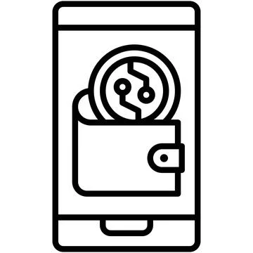 Wallet icon, Crypto related vector illustration Illustrazione stock