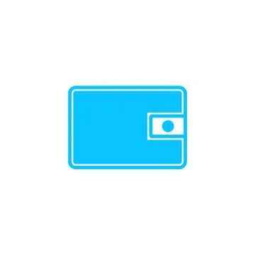 Wallet icon flat. Stock Illustration