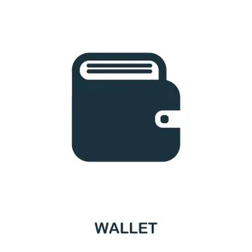 Wallet icon. Flat style icon design. UI. Illustration of wallet icon. Pictogram Stock Illustration