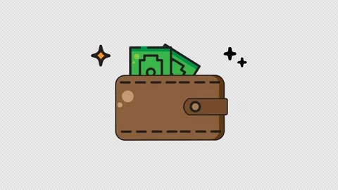 Wallet icon Stock Footage 308389792