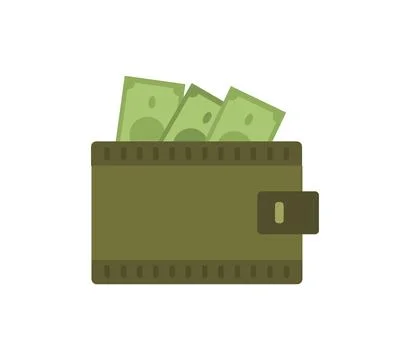 Wallet icon illustrated in vector on white background Stock Illustration