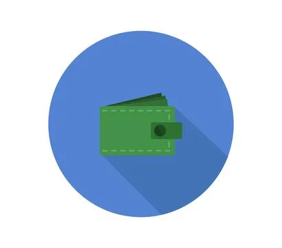 Wallet icon illustrated in vector on white background Stock Illustration
