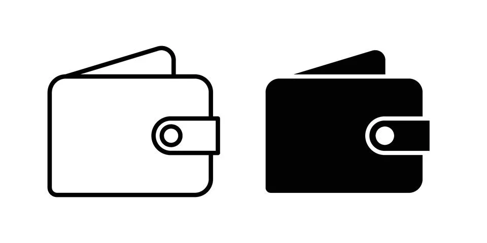Wallet icon Illustration set. Vector Eps10 for apps Stock Illustration
