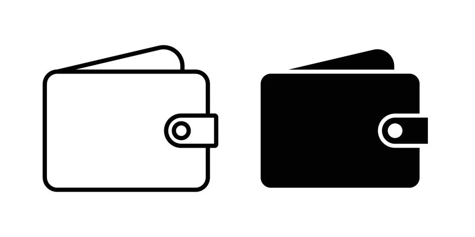 Wallet icon Illustration set. Vector Eps10 for apps Stock Illustration