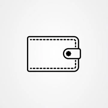 Wallet icon logo design. simple flat vector illustration. Stock Illustration