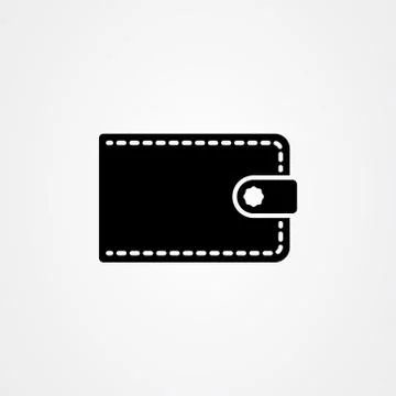 Wallet icon logo design. simple flat vector illustration. Illustrazione stock