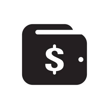 Wallet icon logo design template isolated illustration Stock Illustration