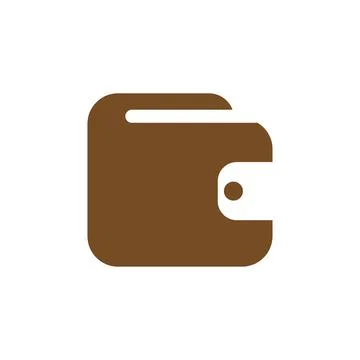Wallet icon logo design template isolated illustration Illustrazione stock