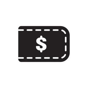 Wallet icon logo design template isolated illustration Stock Illustration