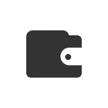 Wallet icon logo design template isolated illustration Stock Illustration