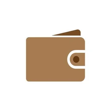 Wallet icon logo design template isolated illustration Stock Illustration