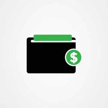Wallet icon logo vector design.Print Illustrazione stock