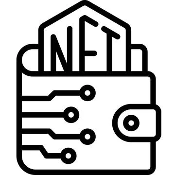 Wallet icon, NFT related vector illustration 스톡 일러스트