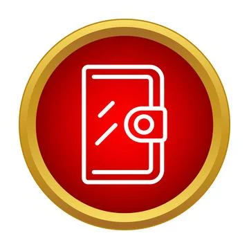 Wallet icon representing financial security and secure banking Illustrazione stock