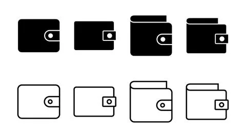 Wallet icon set. wallet vector icon Stock Illustration