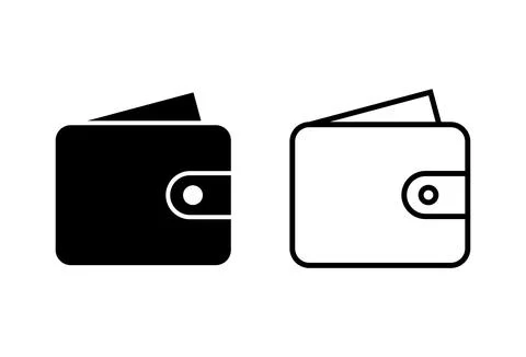 Wallet icon set. wallet vector icon Illustrazione stock