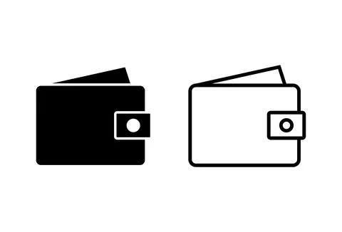 Wallet icon set. wallet vector icon Stock Illustration