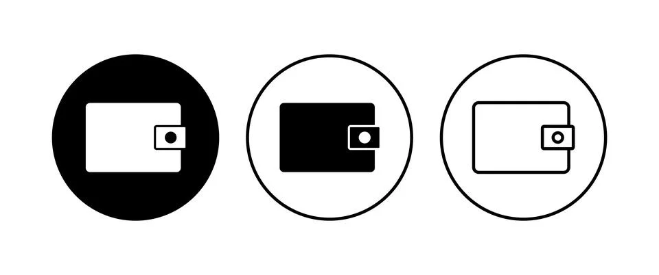 Wallet icon set. wallet vector icon Stock Illustration