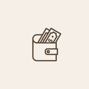 Wallet icon sign Stock Illustration