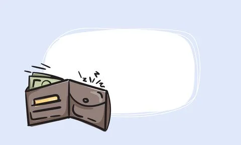 Wallet icon. Simple vector background for label Stock Illustration