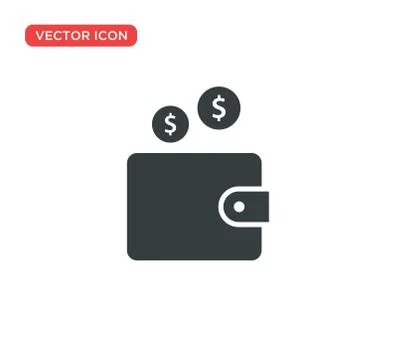 Wallet Icon Vector Illustration Design Stock Illustration