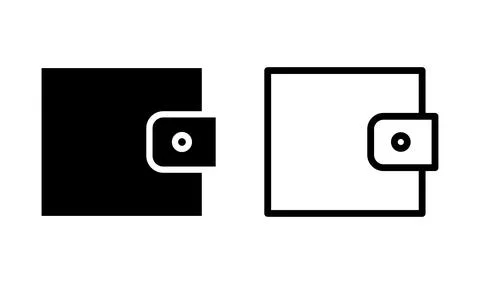 Wallet icon vector. Leather Wallet. Card Holder Stock Illustration