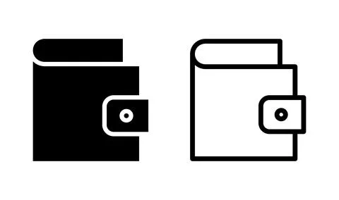 Wallet icon vector. Leather Wallet. Card Holder Stock-Illustration