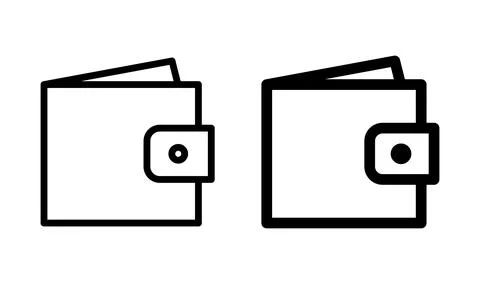 Wallet icon vector. Leather Wallet. Card Holder Stock Illustration