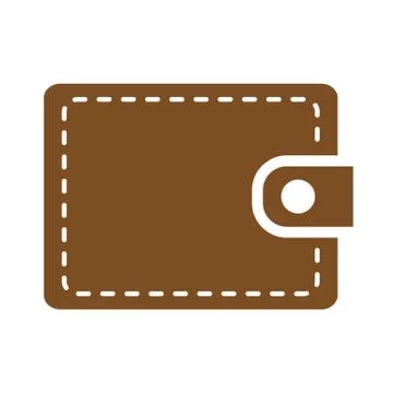 Wallet icon on white background. Stock Illustration