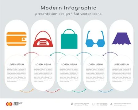 Wallet infographics design Illustrazione stock