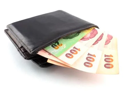 Wallet isolated white background Stock Photos