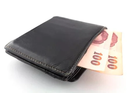 Wallet isolated white background Stock Photos
