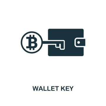 Wallet Key icon. Creative element design from fintech technology icons Stock Illustration