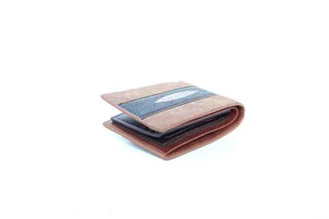 Wallet of leather on isolated Stock Photos