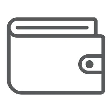 Wallet line icon, e commerce and marketing Stock Illustration