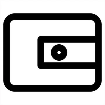 Wallet line icon vector illustration isolated on white background Stock Illustration