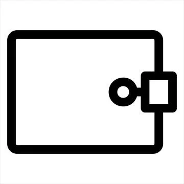 Wallet line icon vector illustration isolated on white background Stock Illustration