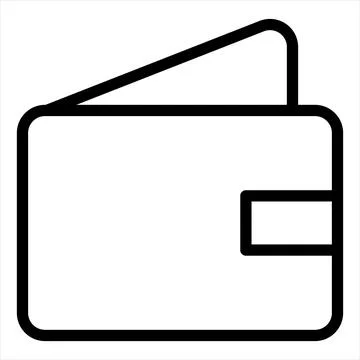 Wallet line icon vector illustration isolated on white background Stock Illustration