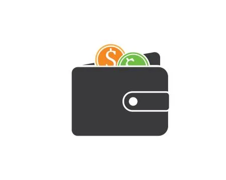 Wallet  logo icon vector illustration Stock Illustration