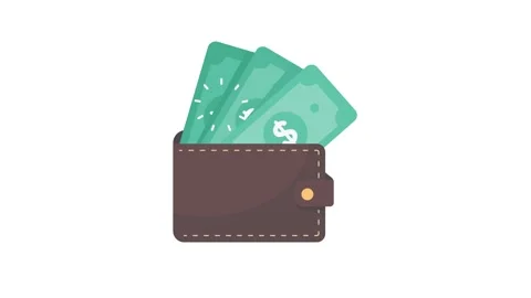 Wallet with lots of dollars concept of spending money Stock-Footage 240595751
