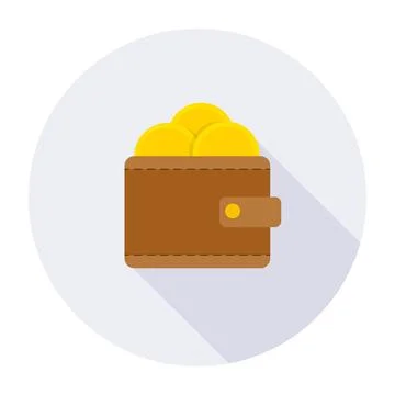 A wallet with money Stock Illustration
