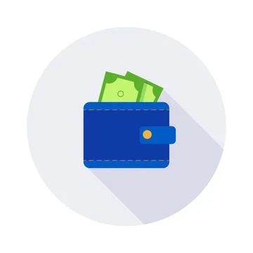 A wallet with money Illustrazione stock