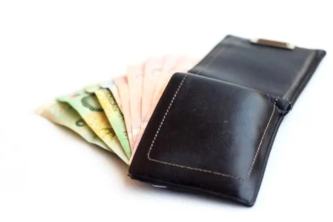 Wallet money isolated on white background Stock Photos