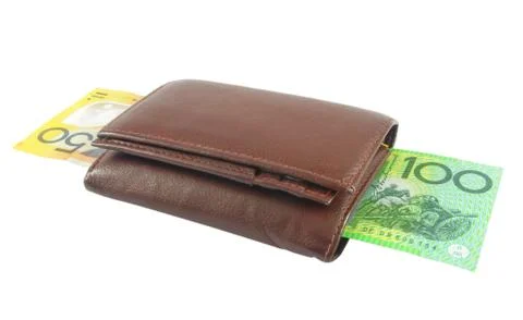 Wallet with money Stock-Fotos