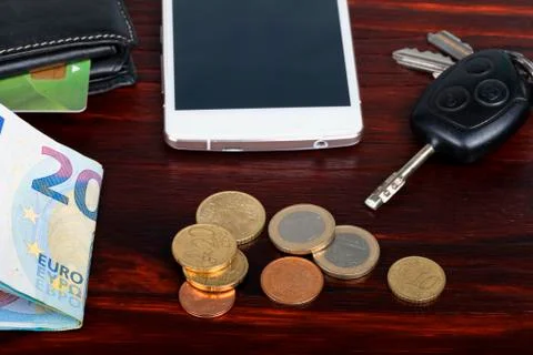 A wallet with money Stock Photos