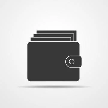 Wallet with money. Vector illustration. Stock Illustration