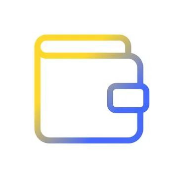 Wallet pixel perfect gradient linear ui icon Illustrazione stock