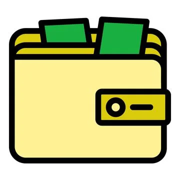 Wallet prize icon vector flat Stock Illustration